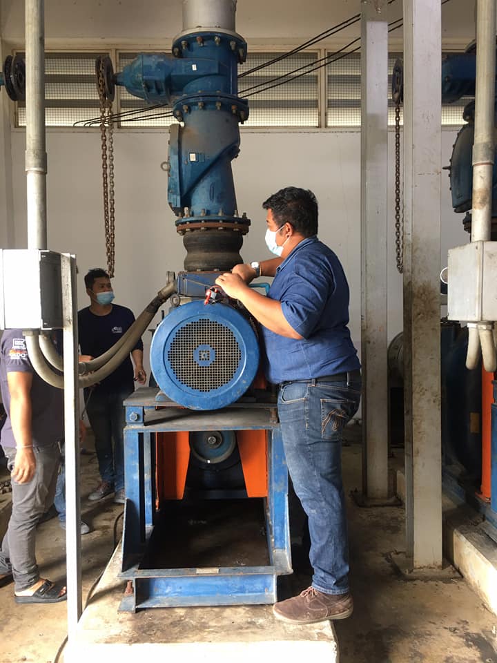 งานเปลี่ยนปั๊มSelf-Priming โรงบำบัดน้ำเสียนิคมอุตสาหกรรมนวนคร