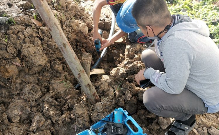  งานเดินท่อ​ HDPE​ เพื่อติดตั้งก๊อกสนาม​
